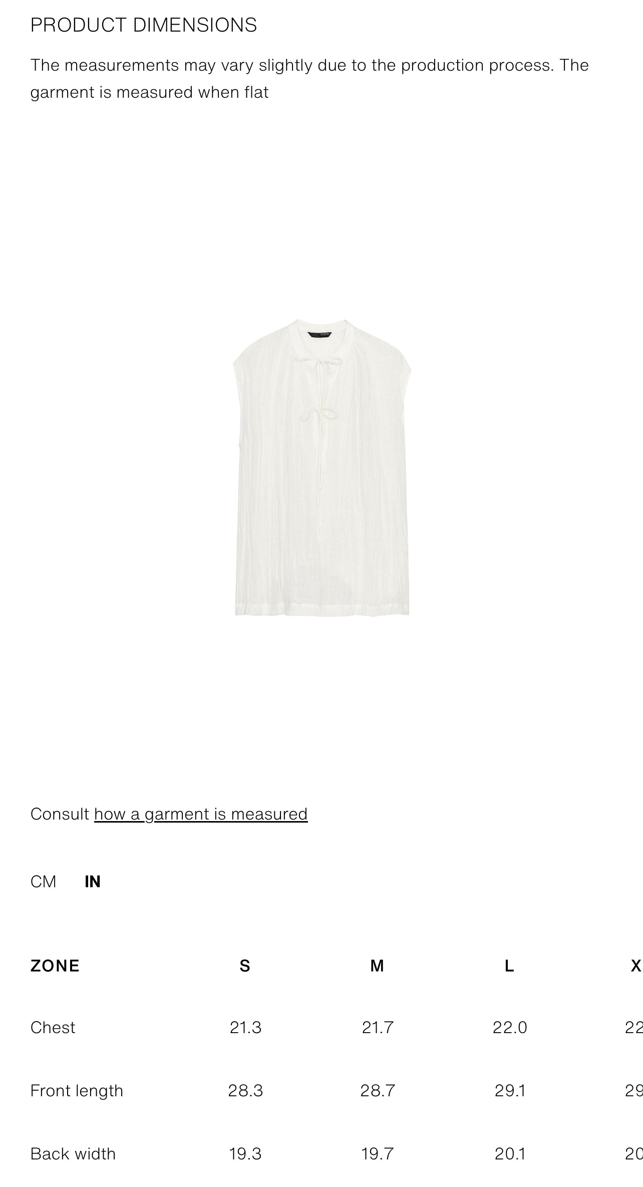 ZARA ZW Collection Linen Tie Blouse