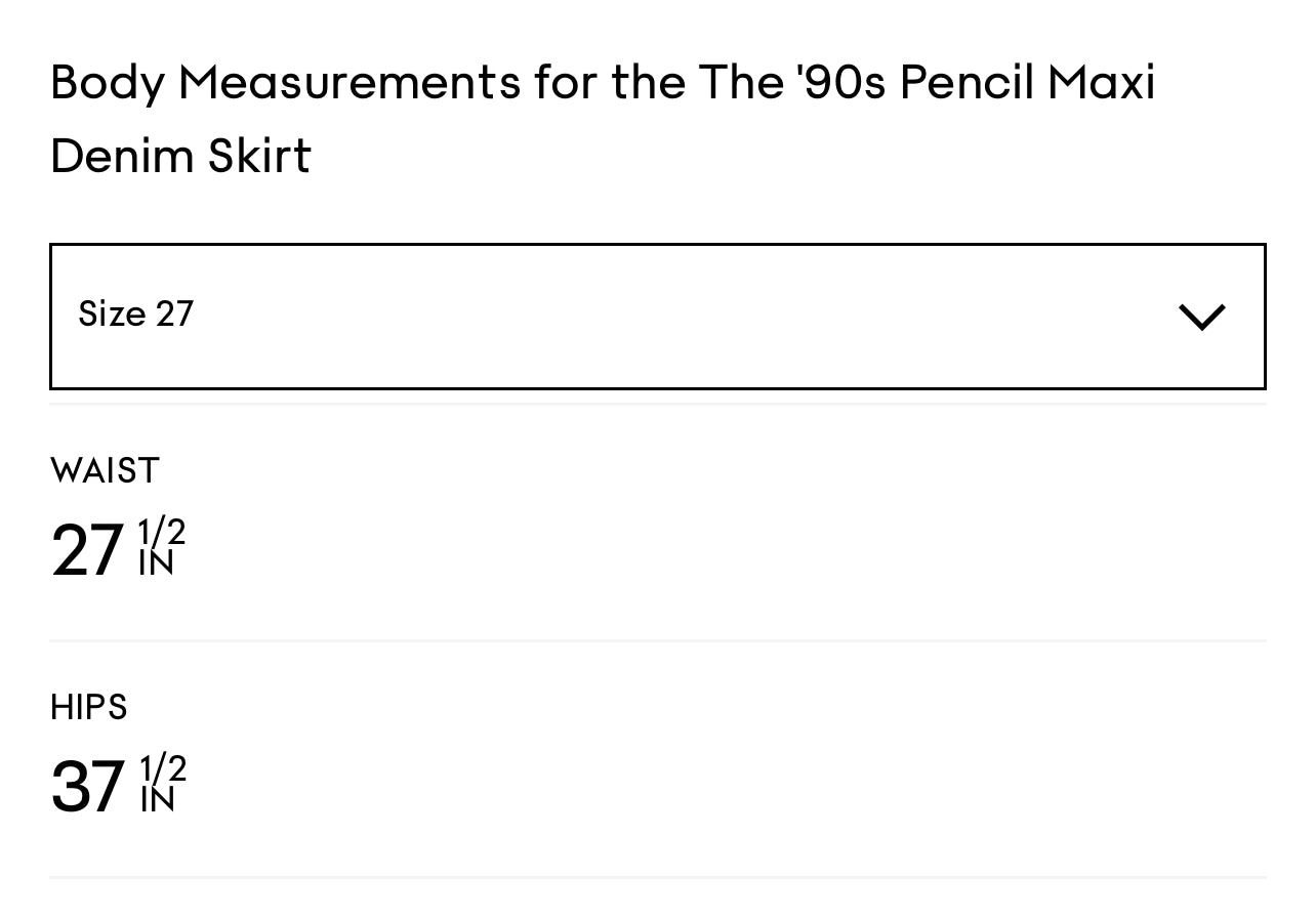 Denim Forum The '90s Pencil Maxi Denim Skirt