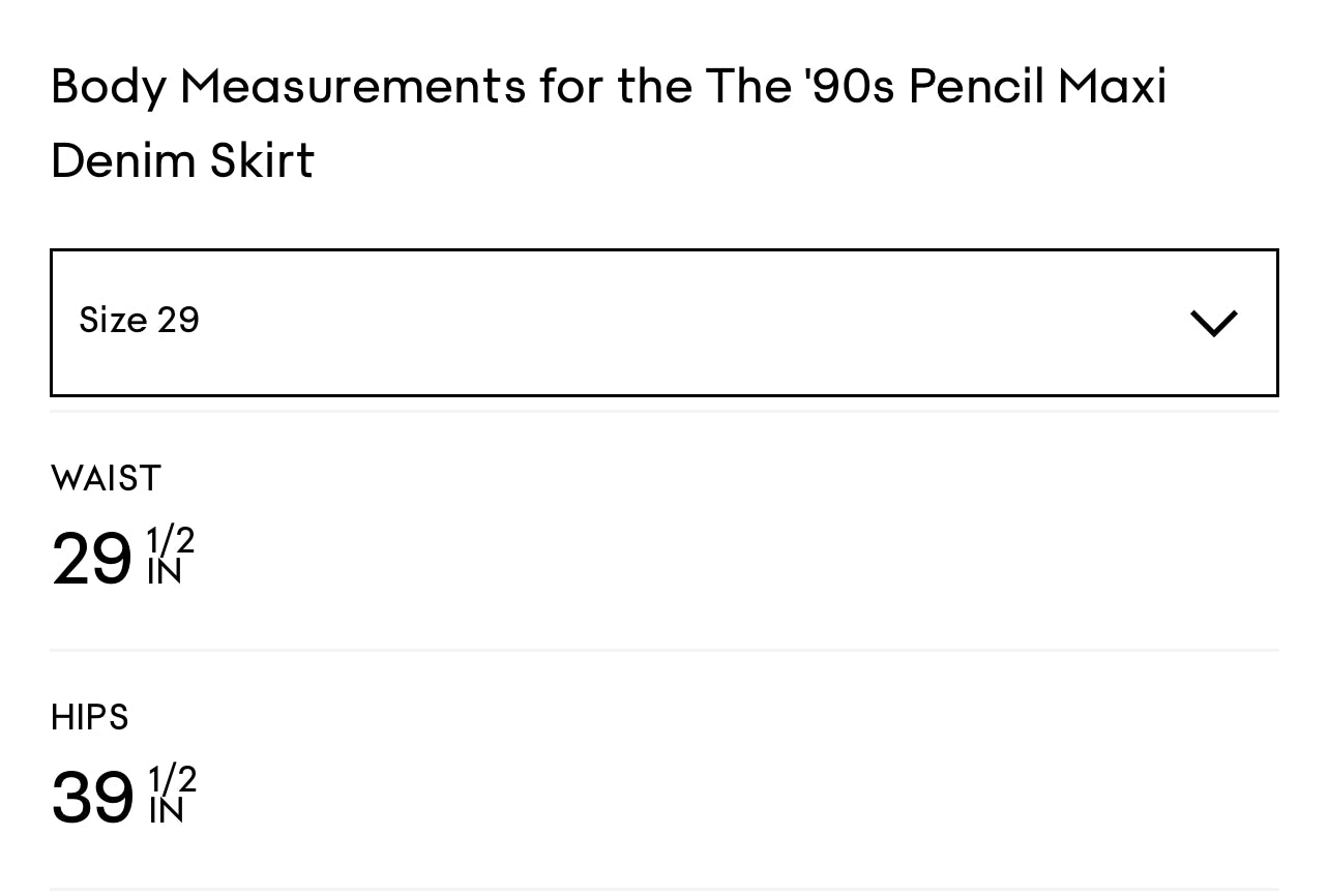 Denim Forum The '90s Pencil Maxi Denim Skirt