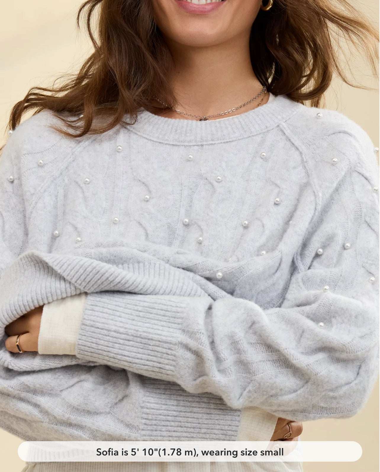 Aerie unREAL Cable Pearl Crew
Sweater