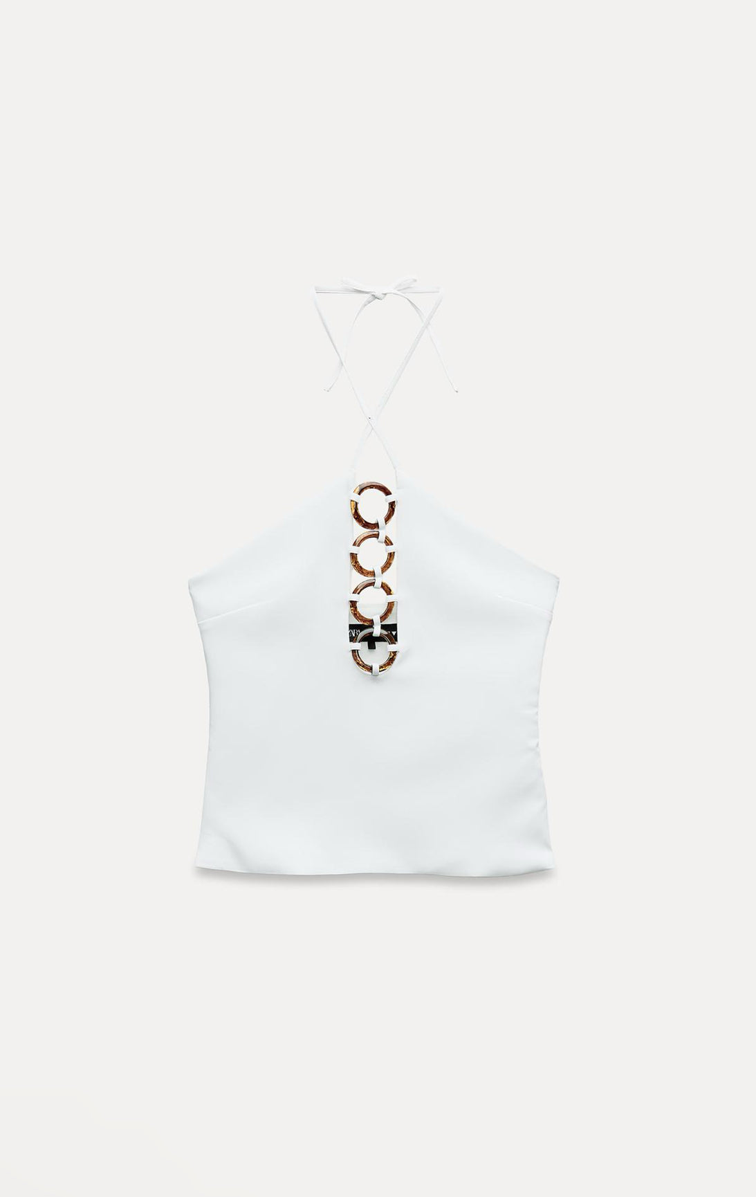 ZARA Tortoise Shell Effect Halter Top