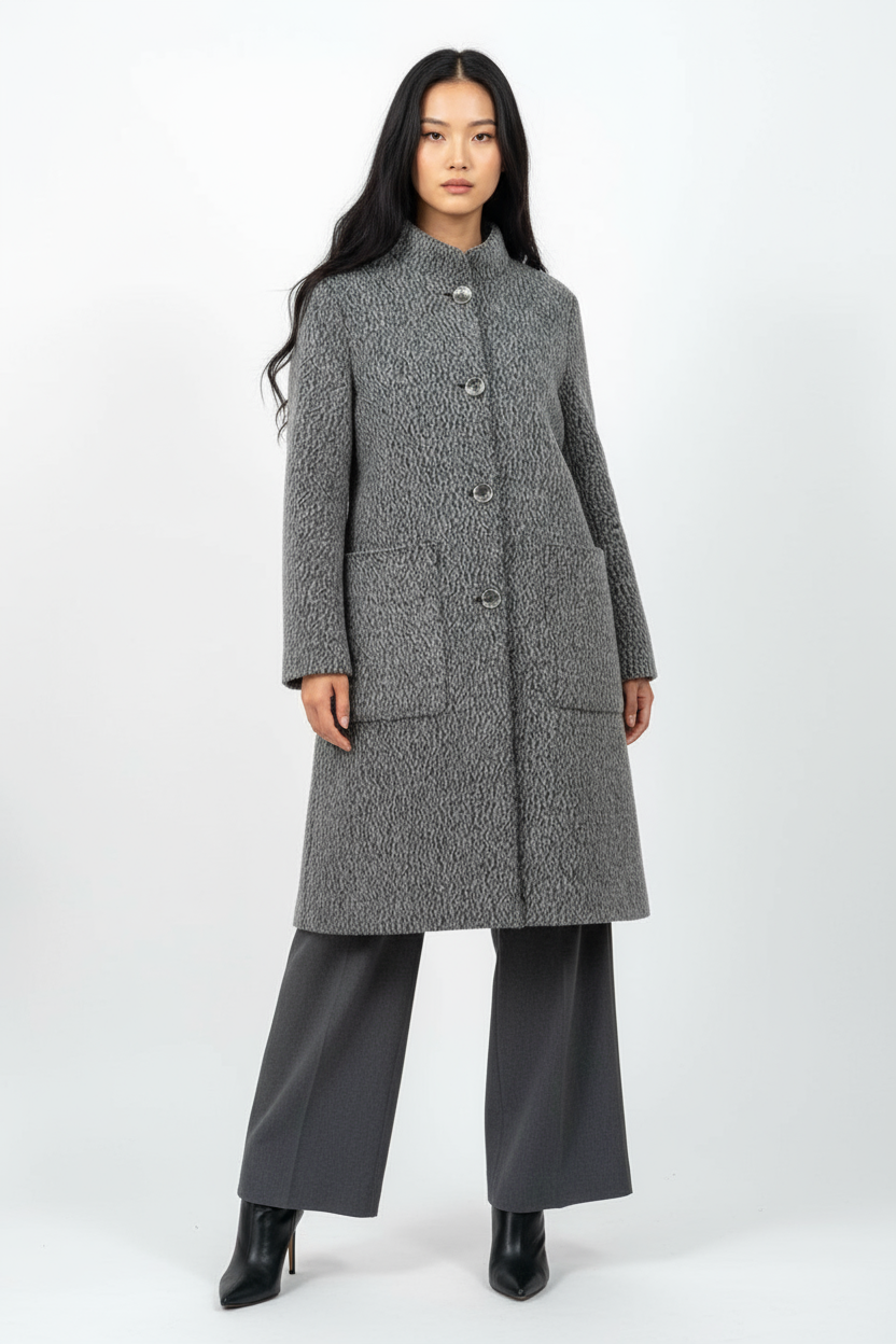 Club Monaco Wool Blend Textured Double Faced Coat