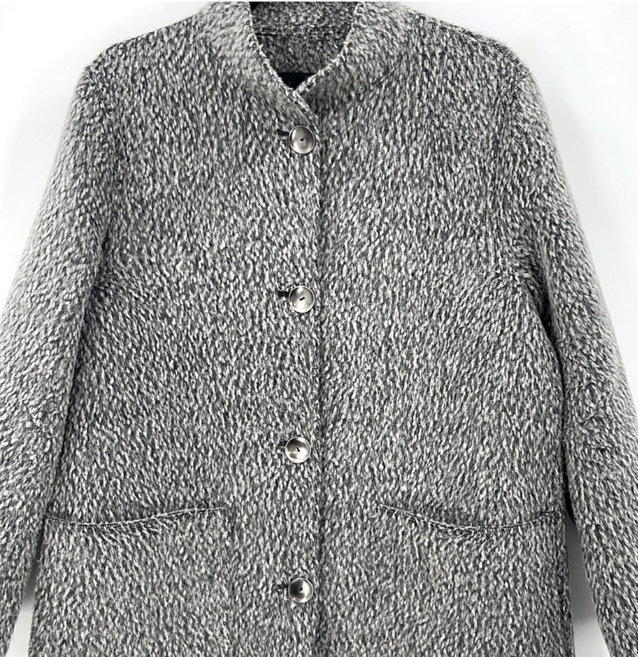 Club Monaco Wool Blend Textured Double Faced Coat