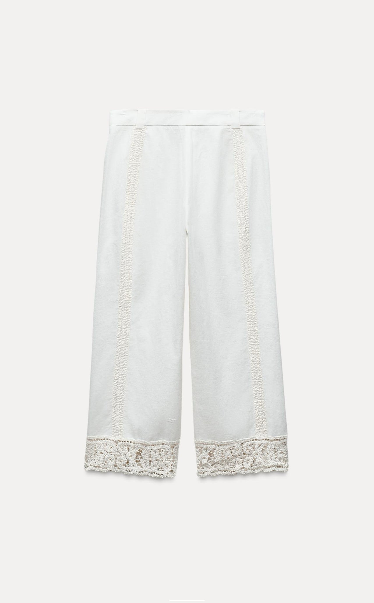 ZARA ZW Collection Linen
Blend Crochet Trouser