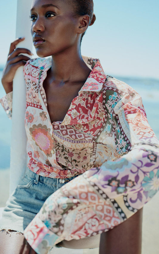 ZARA Patchwork Printed Shirt