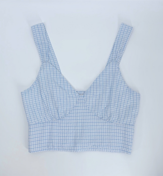 Abercrombie & Fitch Seersucker Vneck Top