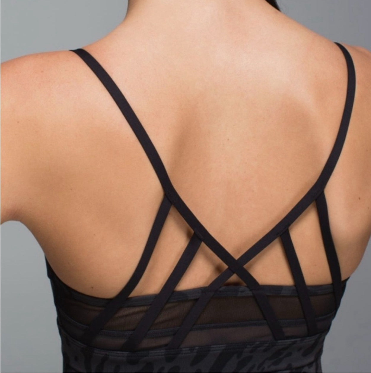 LULULEMON Just Breathe Tank/Animal Swirl Deep Coal Black
