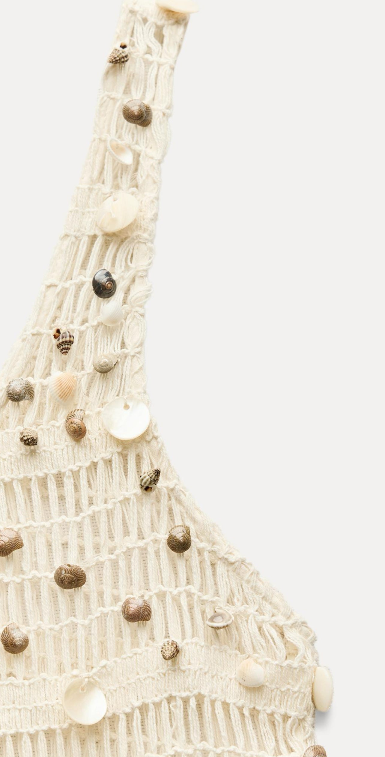 ZARA Mesh Seashell Top