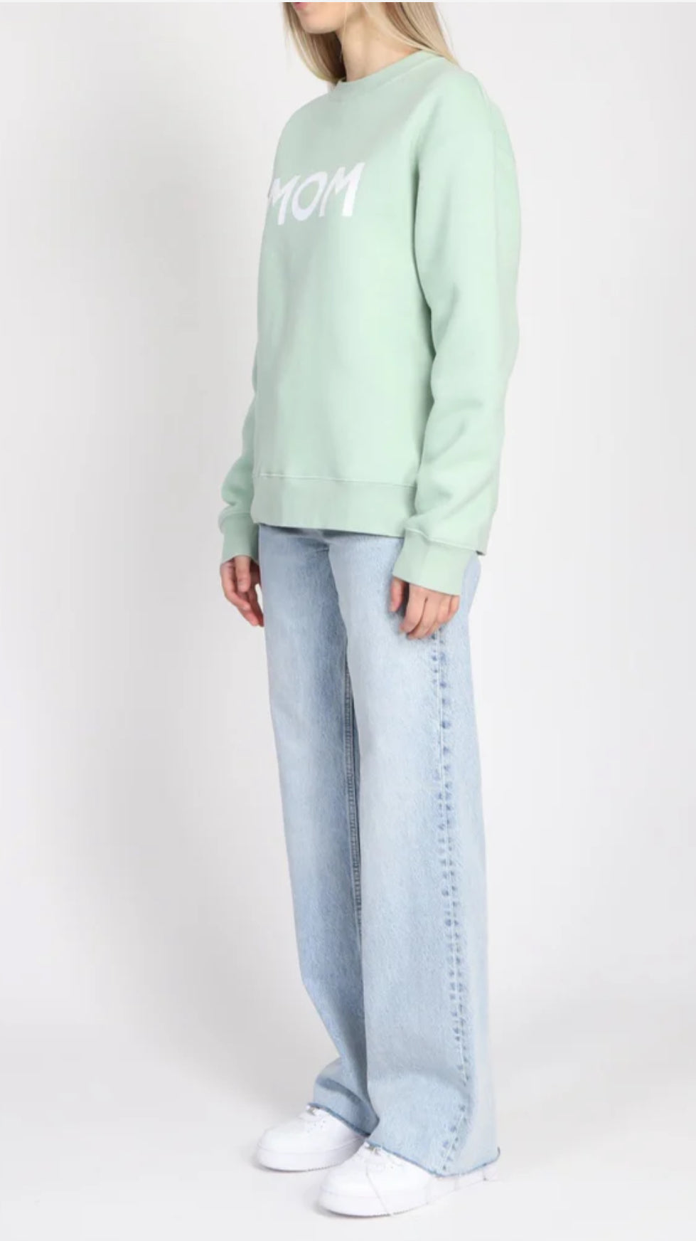 Brunnette The Label "MOM"Classic Crew Neck Sweatshirt |Sage