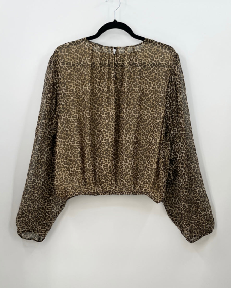 AE77 Premium Silk Bubble Sleeve Blouse