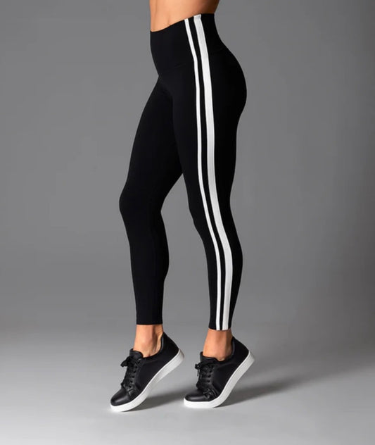TAVISCULPT High Waisted 7/8 Stripe Leggings