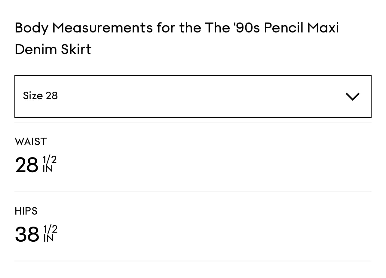 Denim Forum The '90s Pencil Maxi Denim Skirt