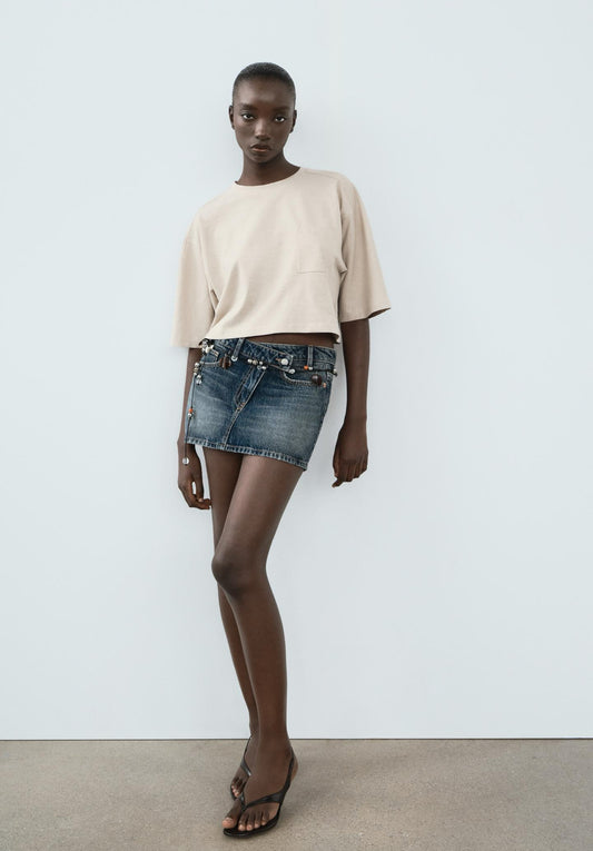 ZARA Cotton Flame’ Crop Top