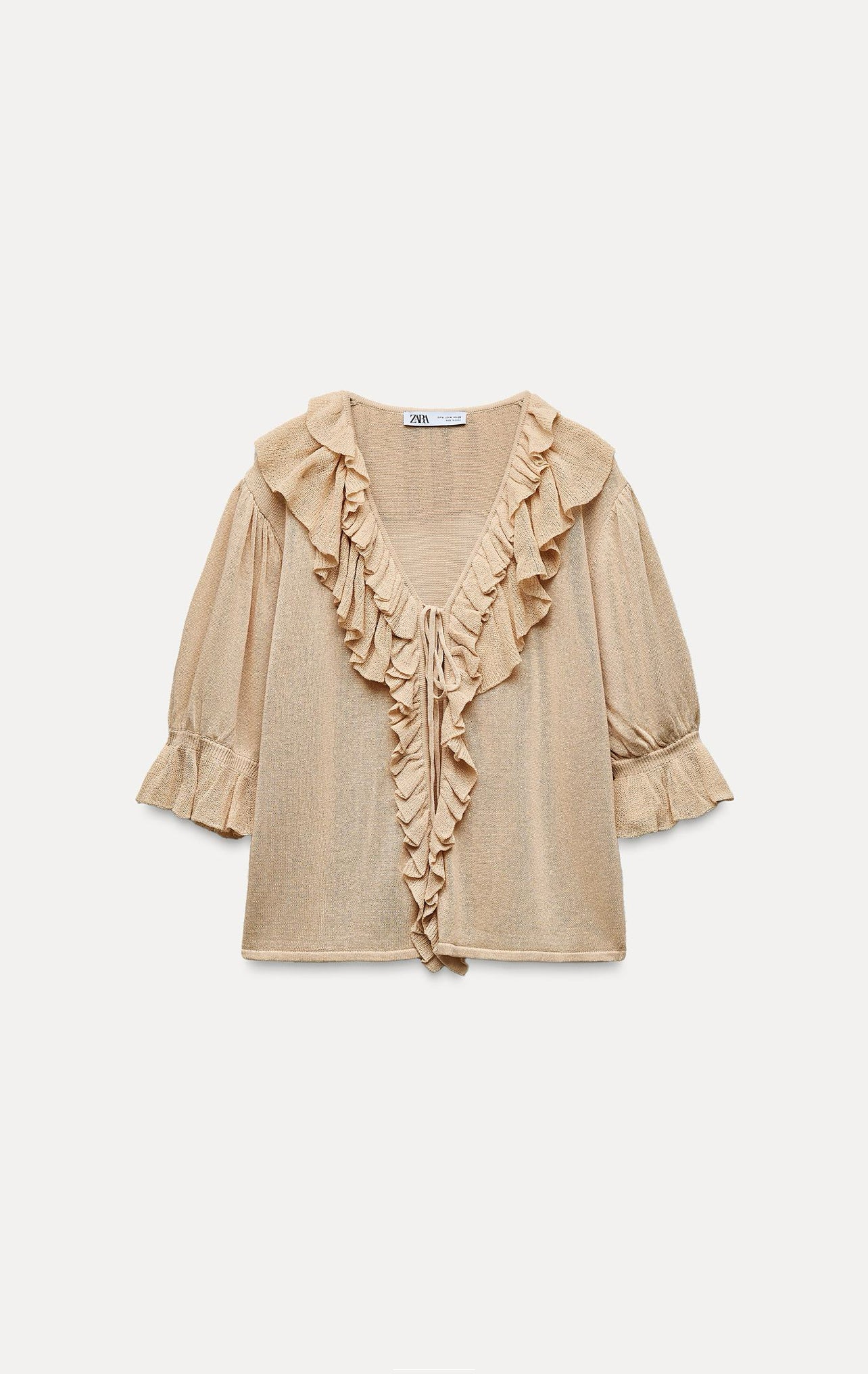ZARA Ruffled Knit Top