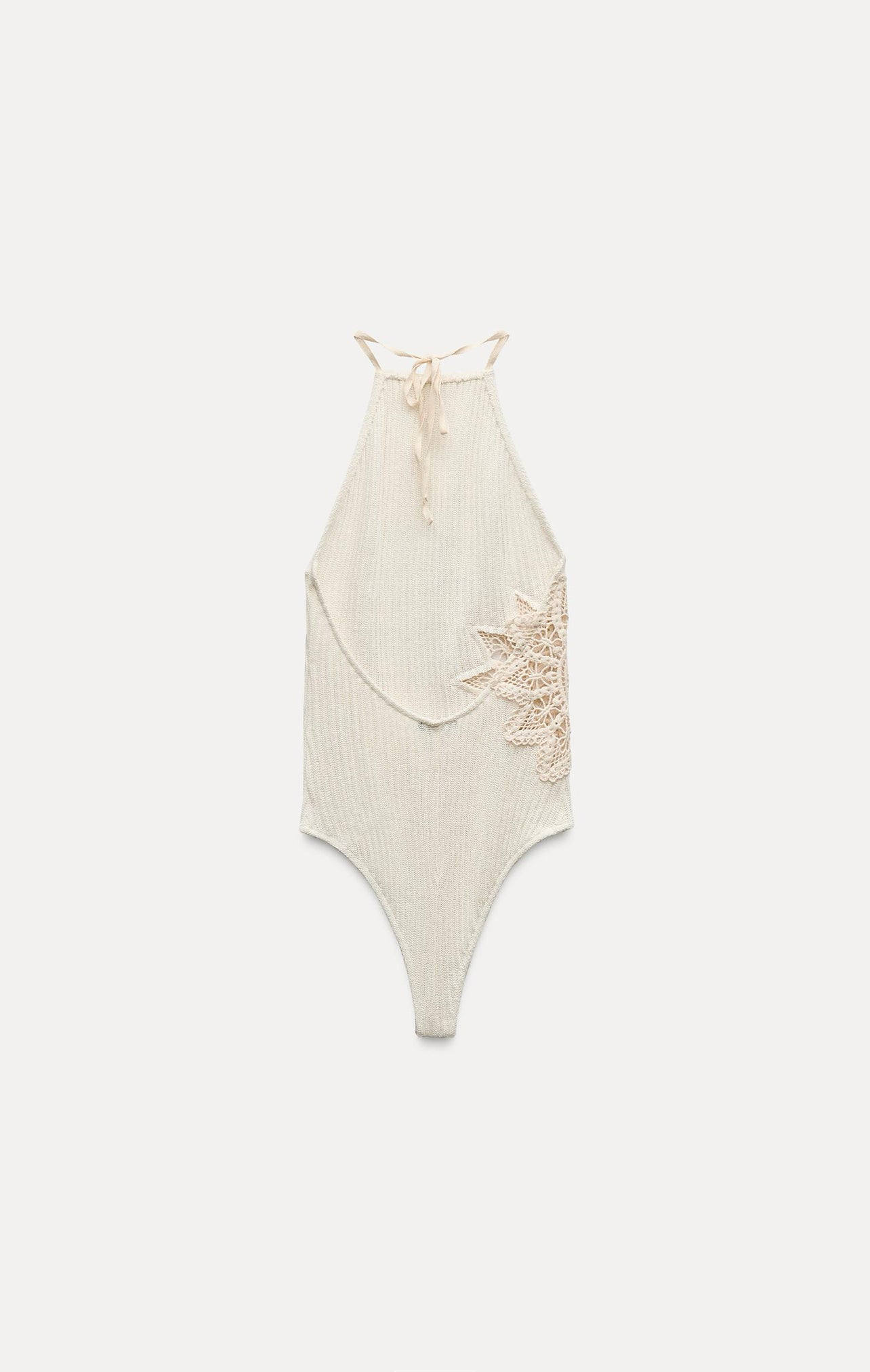 ZARA Crochet Ribbed Bodysuit
