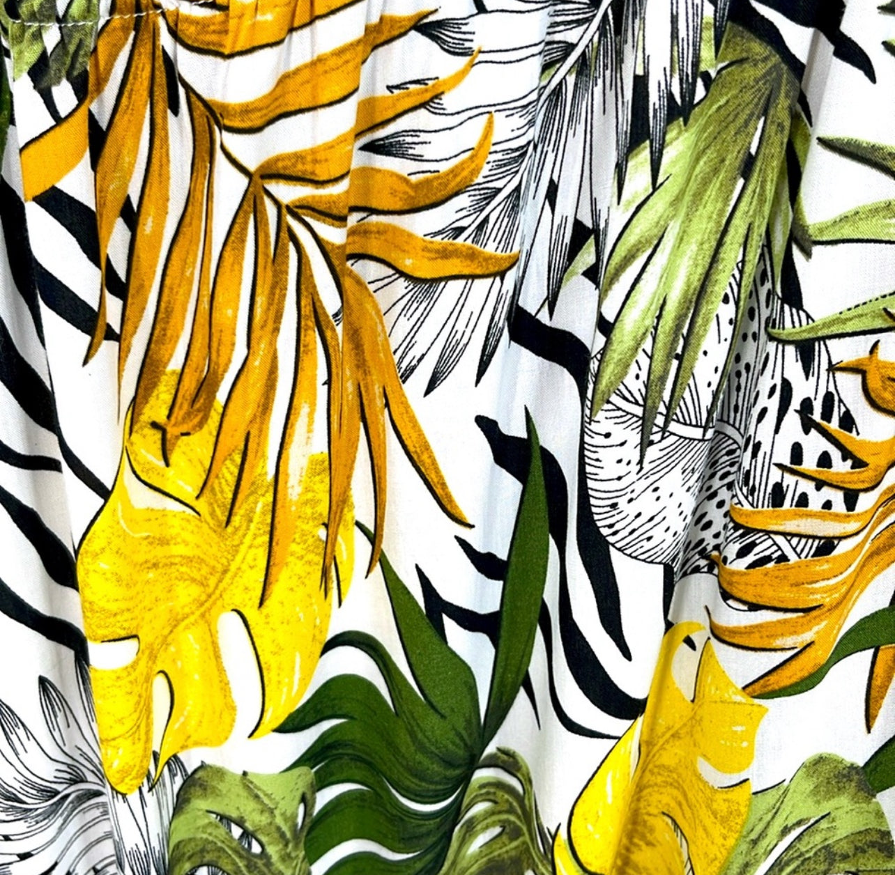 ABEL THE LABEL Tropical Print One Shoulder Dress