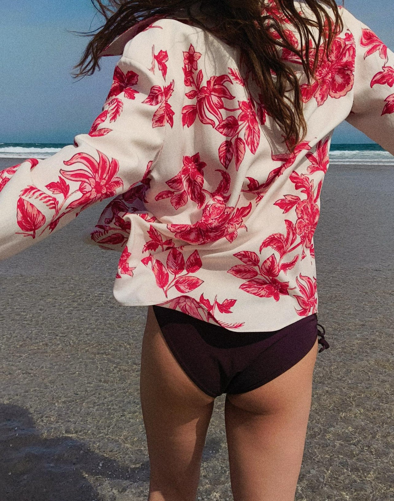 ZARA Grecian Floral Print Shirt