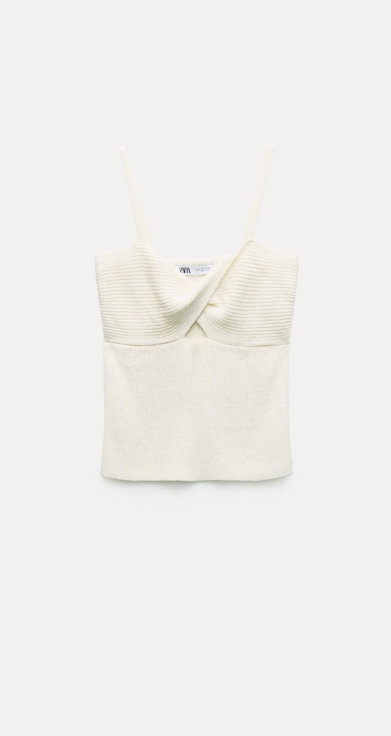 ZARA Basic Knit Linen Blend Top
