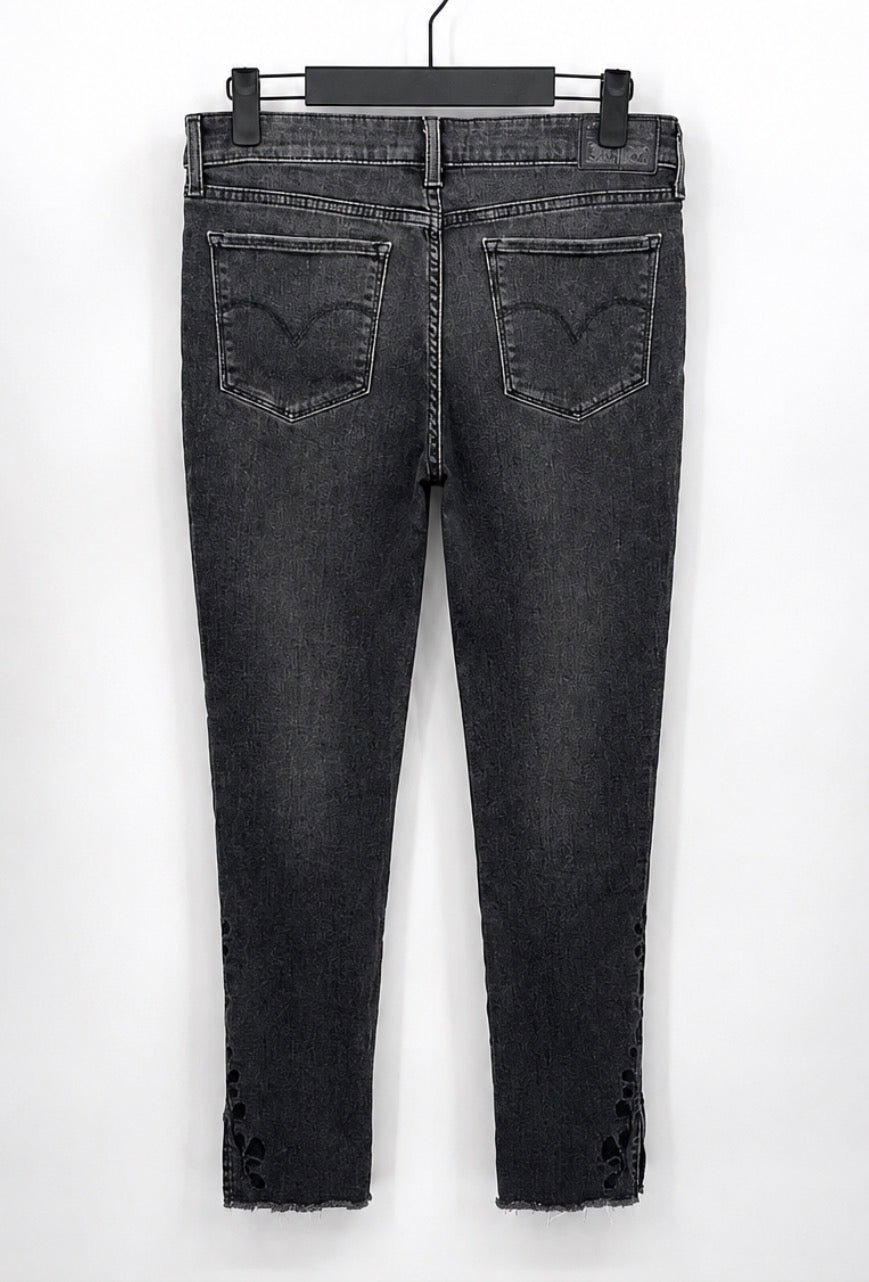 Levi's 711 Skinny Embroidered Ankle Jeans