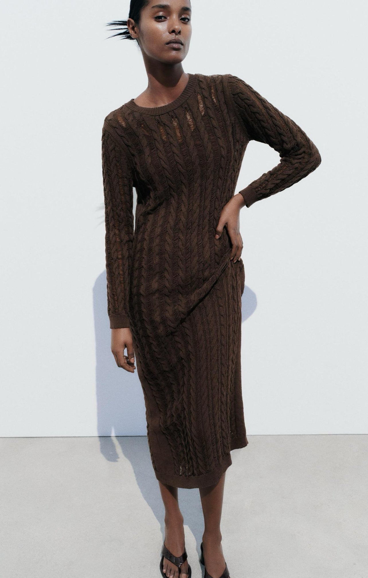 ZARA Cable-Knit Dress Change Things Up ZARA Cable-Knit Dress Change Things Up