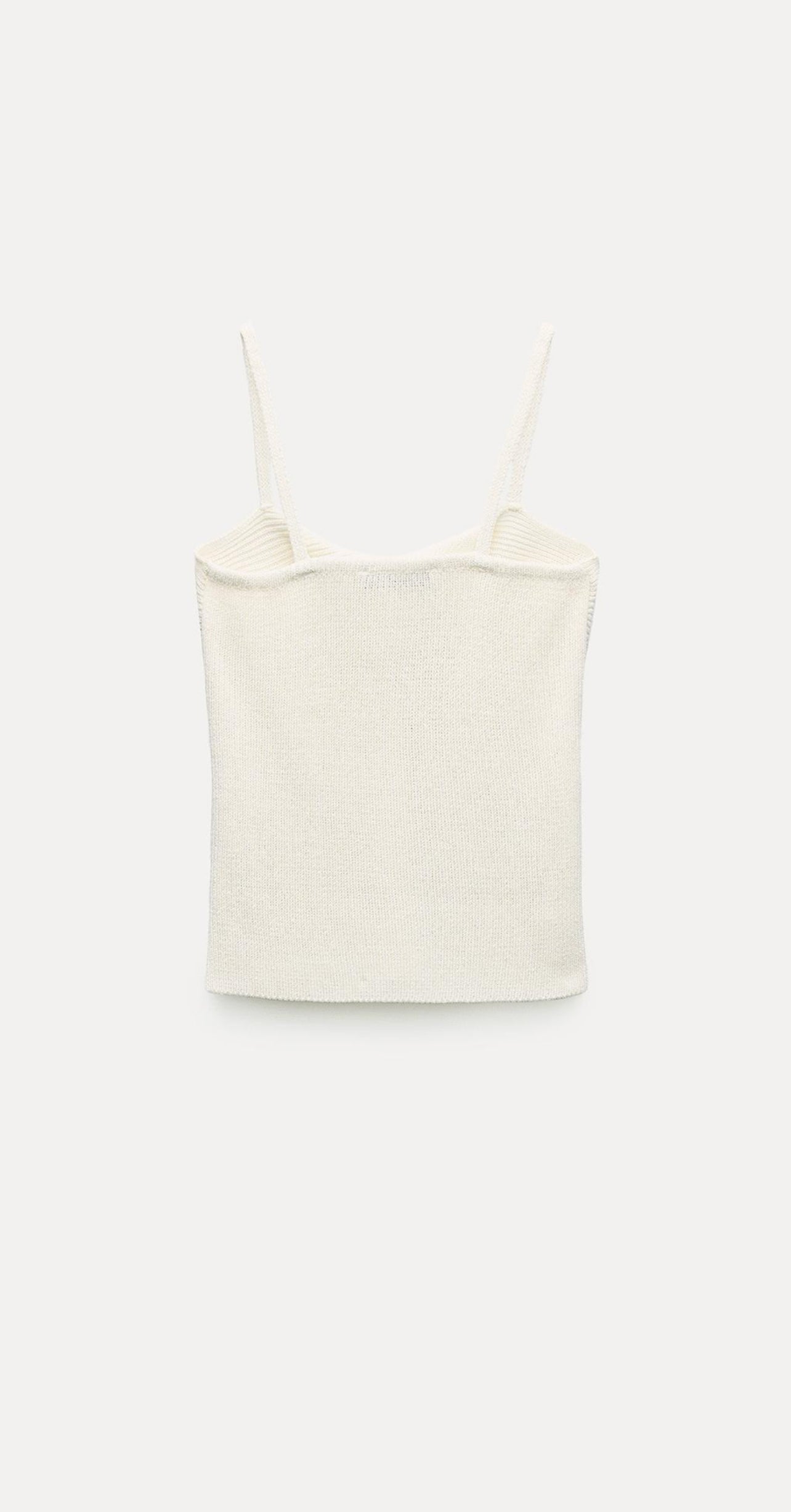 ZARA Basic Knit Linen Blend Top