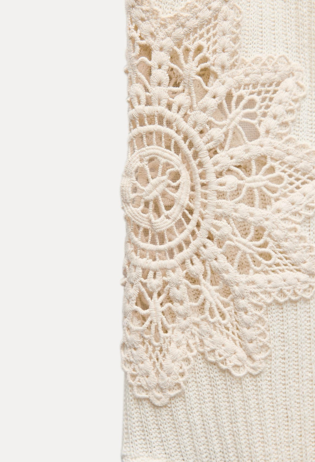 ZARA Crochet Ribbed Bodysuit