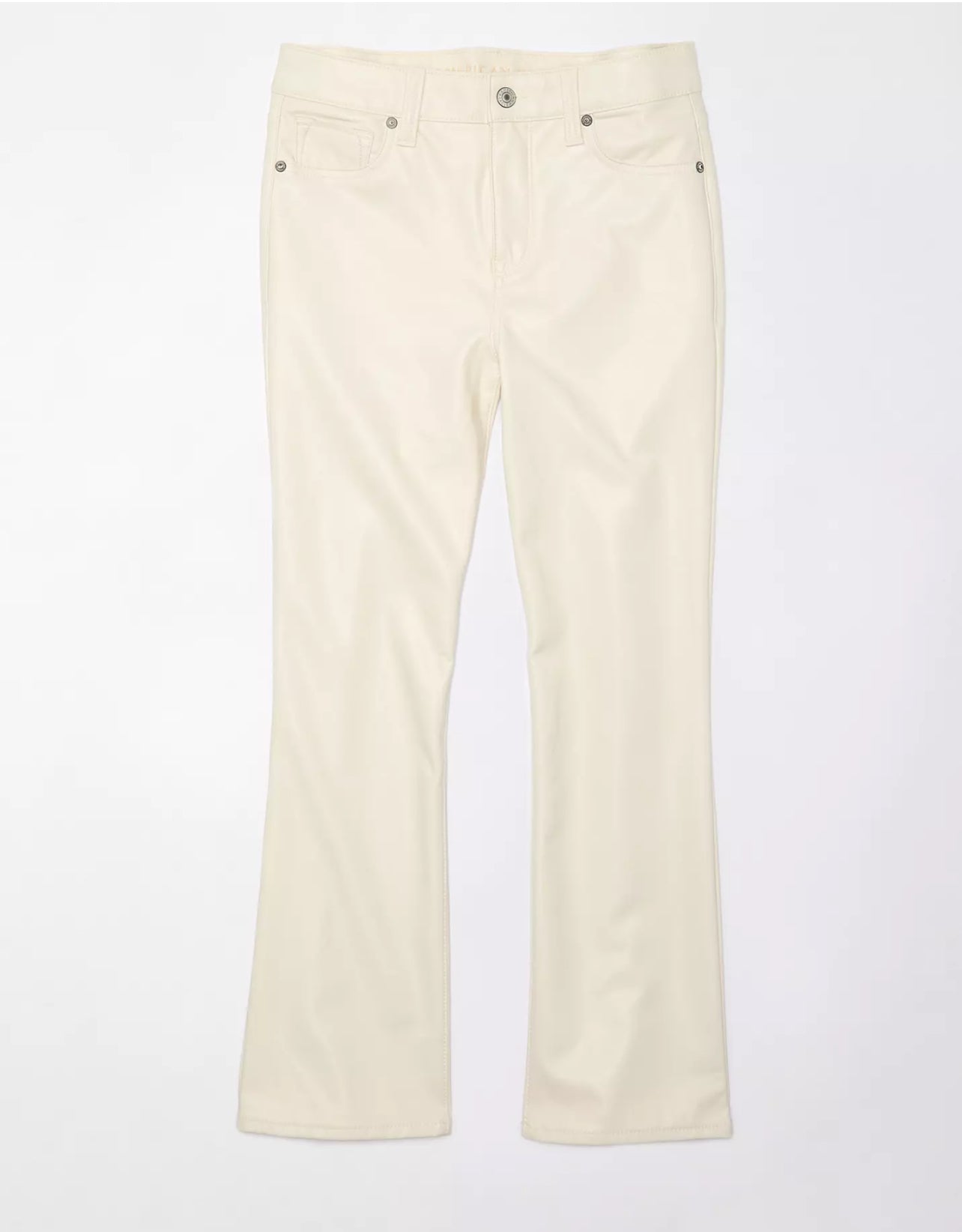 American Eagle High-Waisted Vegan Leather
Kick Bootcut Crop Pant