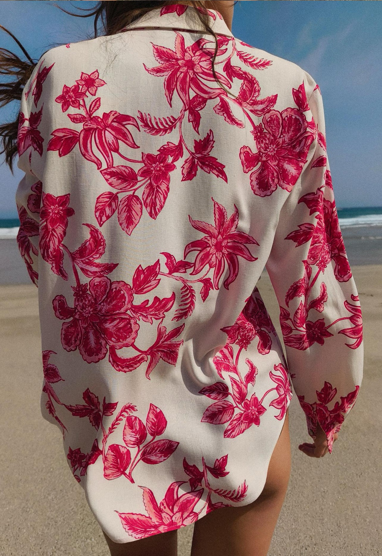 ZARA Grecian Floral Print Shirt