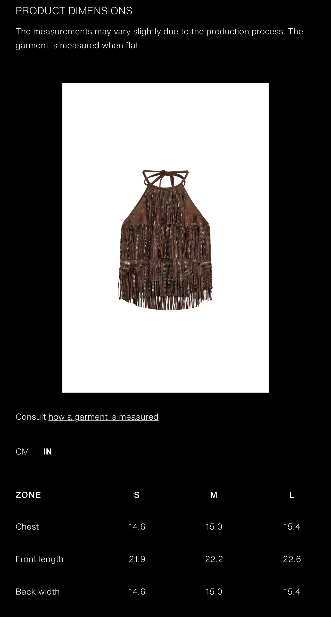 ZARA Shimmer Faux Suede Fringe Top