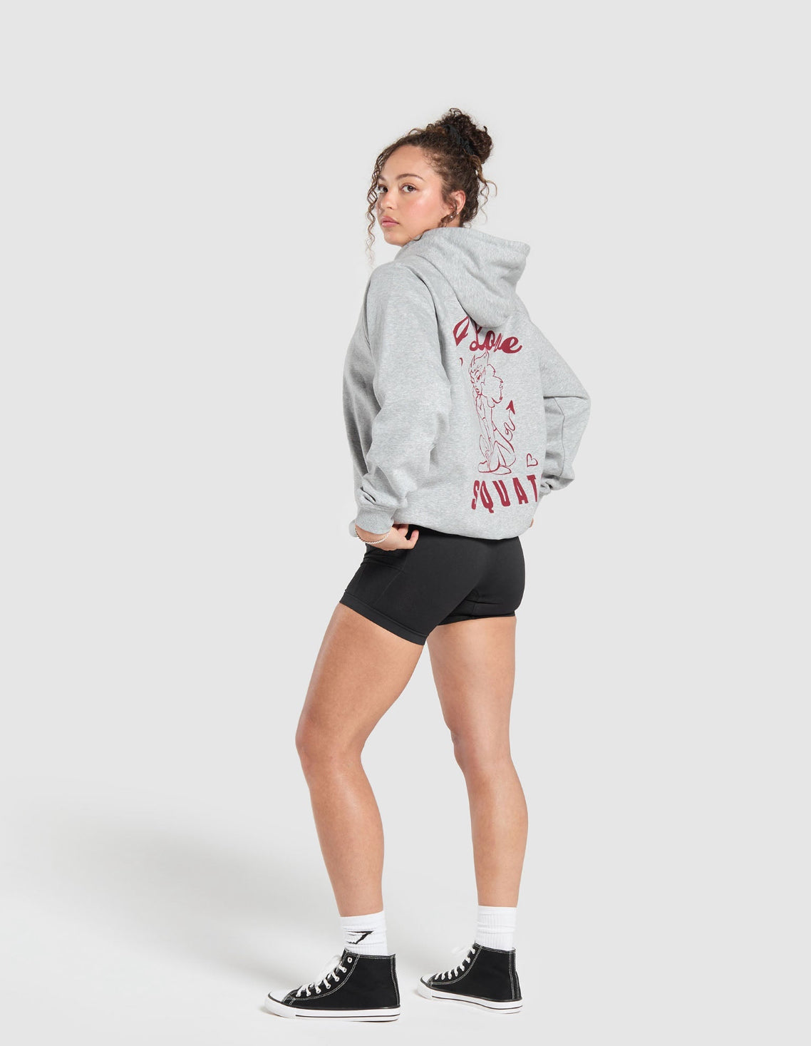 GYMSHARK I Love Squats Hoodie Oversized Fit