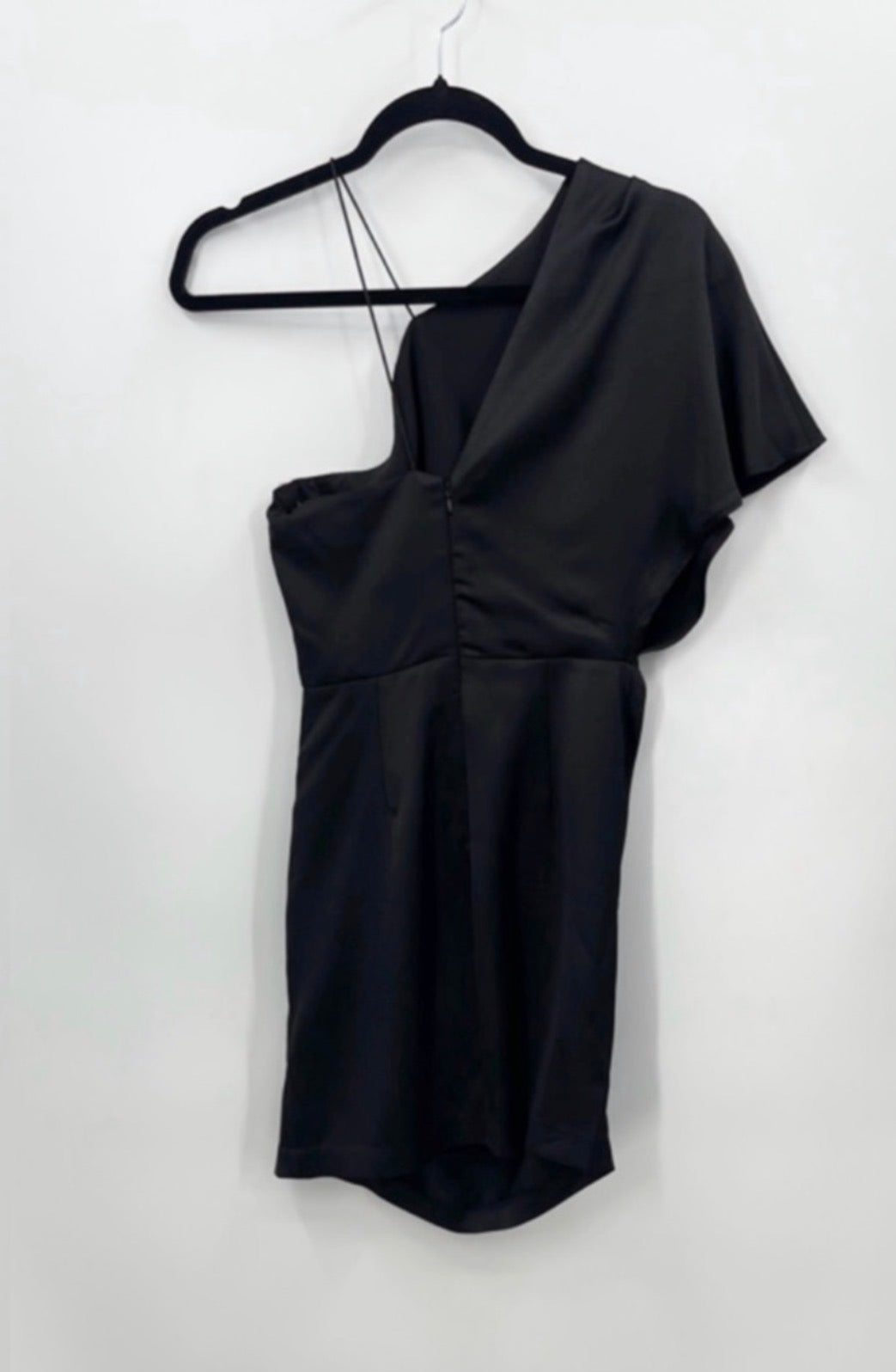 DYNAMITE One-Shoulder Satin Dress