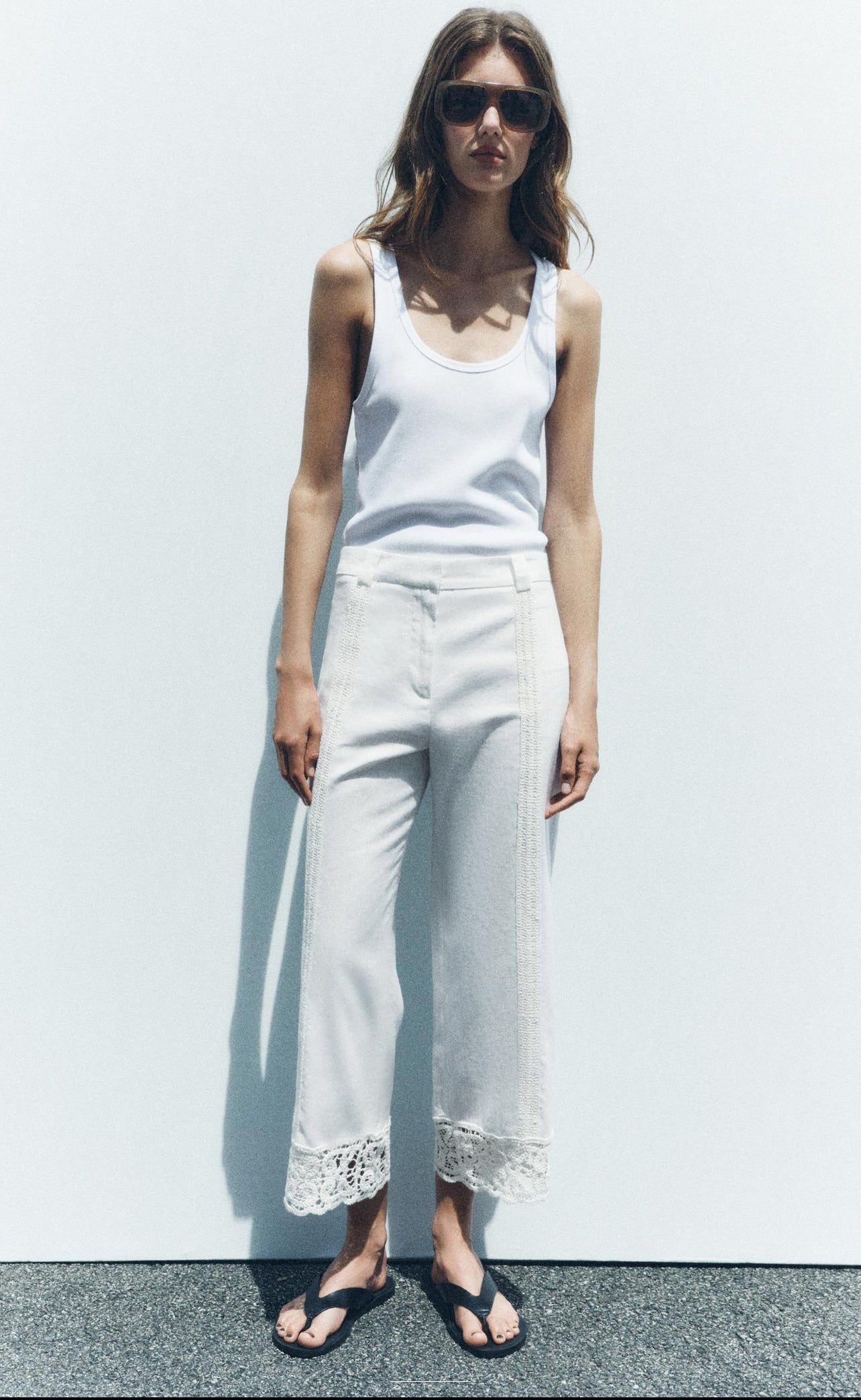 ZARA ZW Collection Linen
Blend Crochet Trouser