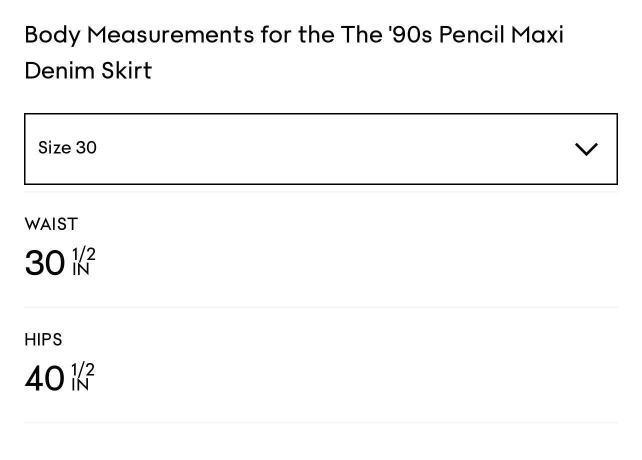 Denim Forum The '90s Pencil Maxi Denim Skirt