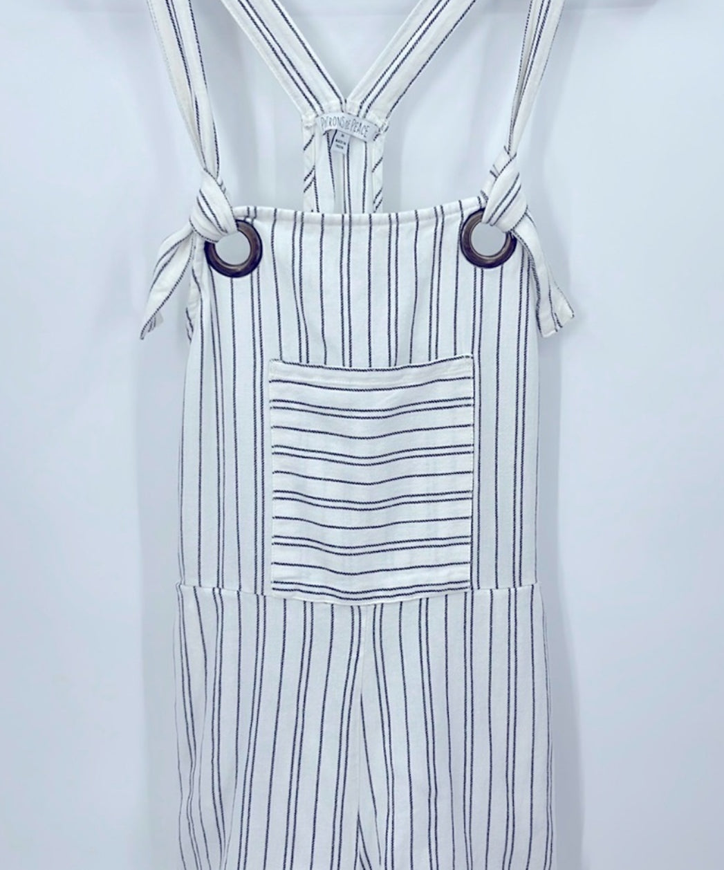 PATRONS OF PEACE Striped Shortalls