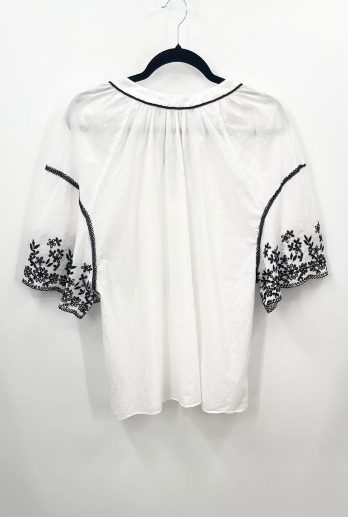 ZARA Embroidered Oversized Blouse