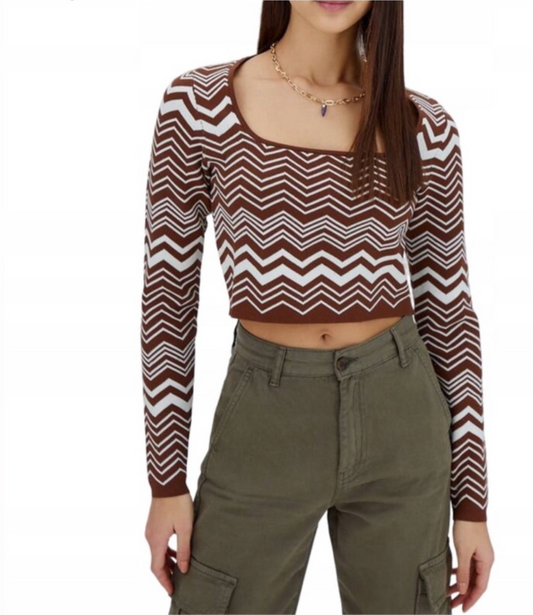 STRADIVARIUS Cropped
Chevron Sweater