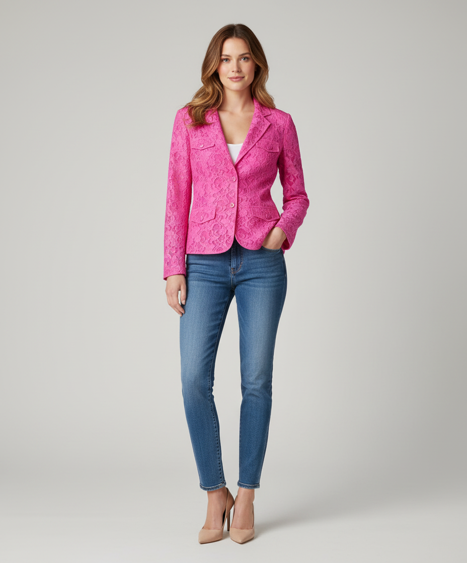 JOSEPH RIBKOFF Floral Lace Blazer
