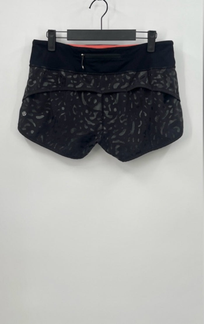 LULULEMON Speed Up Mid-Rise Lined Short "2.5"/Leopard Anchor Multi / Black