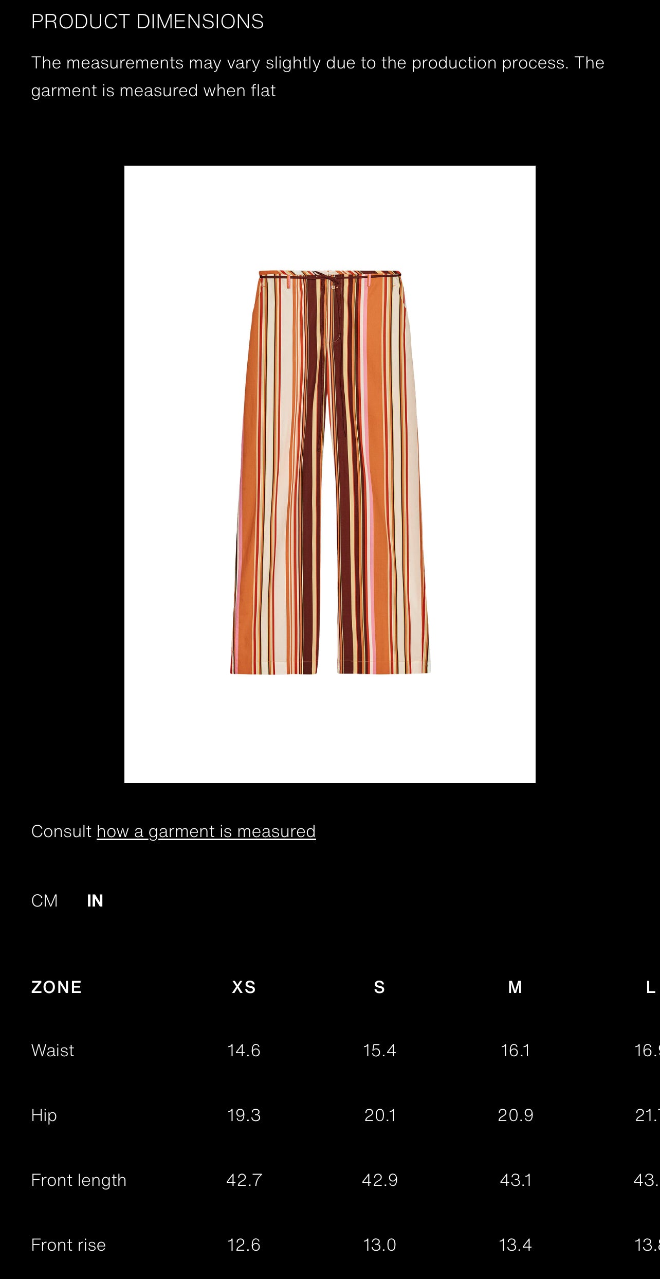 ZARA ZW Collection Striped Flare Pants