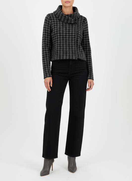 ELLEN TRACY Houndstooth Sweater Jacket