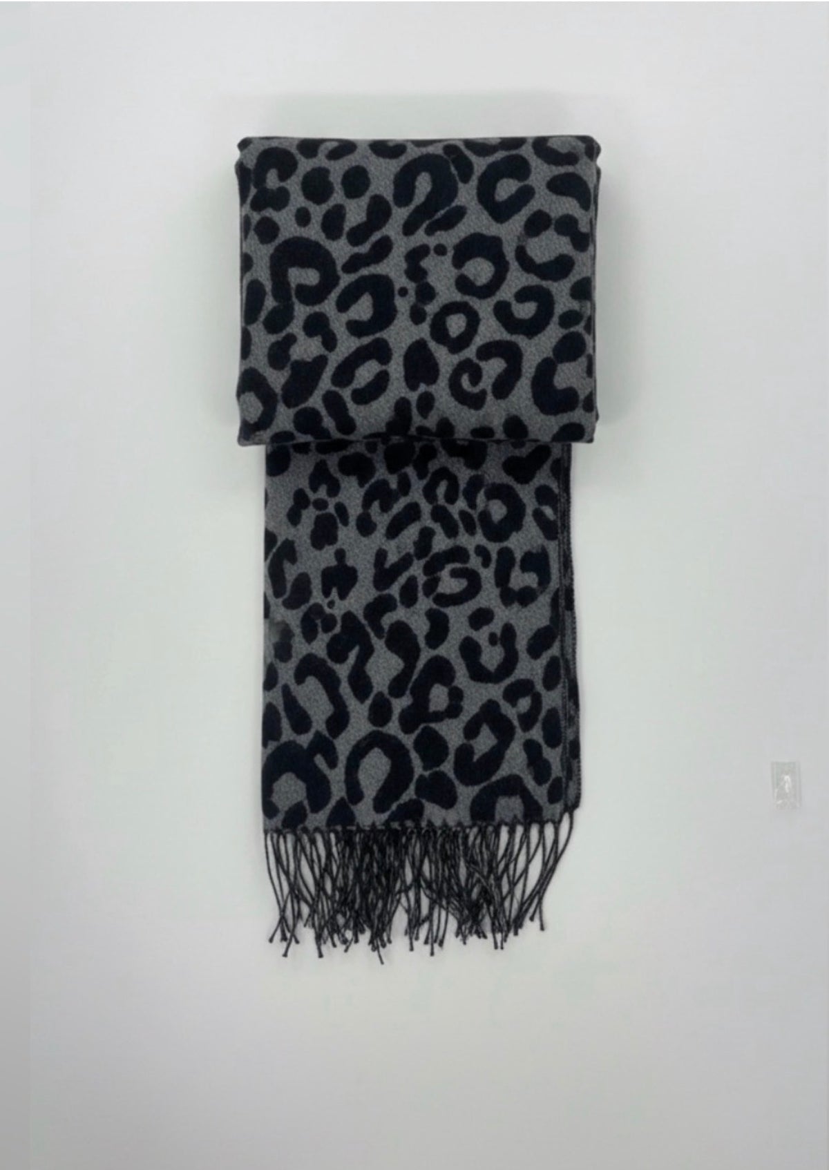 VERO MODA Hannah Animal-Print Fringed Scarf