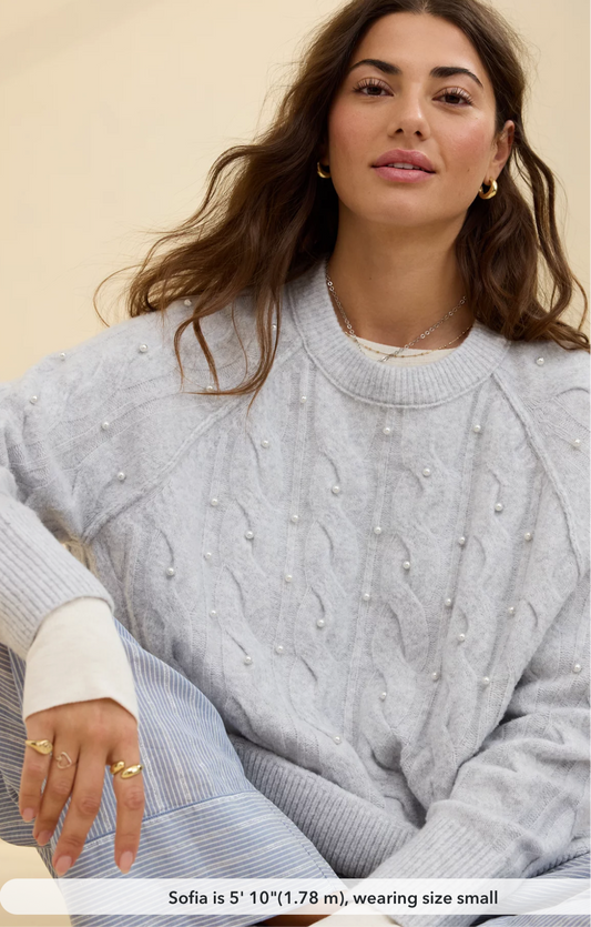Aerie unREAL Cable Pearl Crew
Sweater