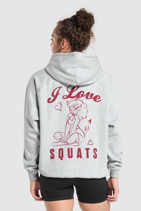 GYMSHARK I Love Squats Hoodie Oversized Fit