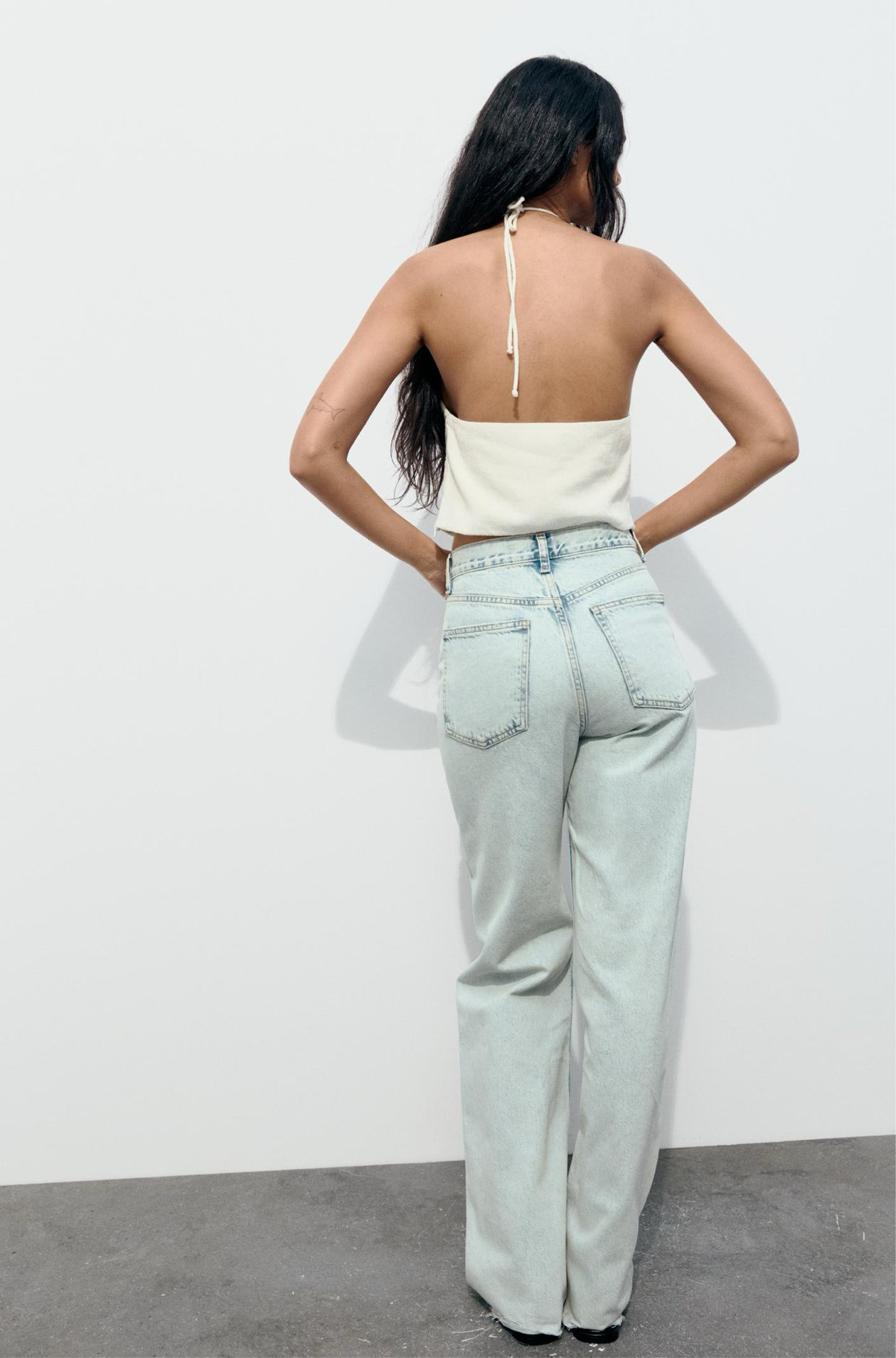 ZARA Floral Cotton Gauze Top