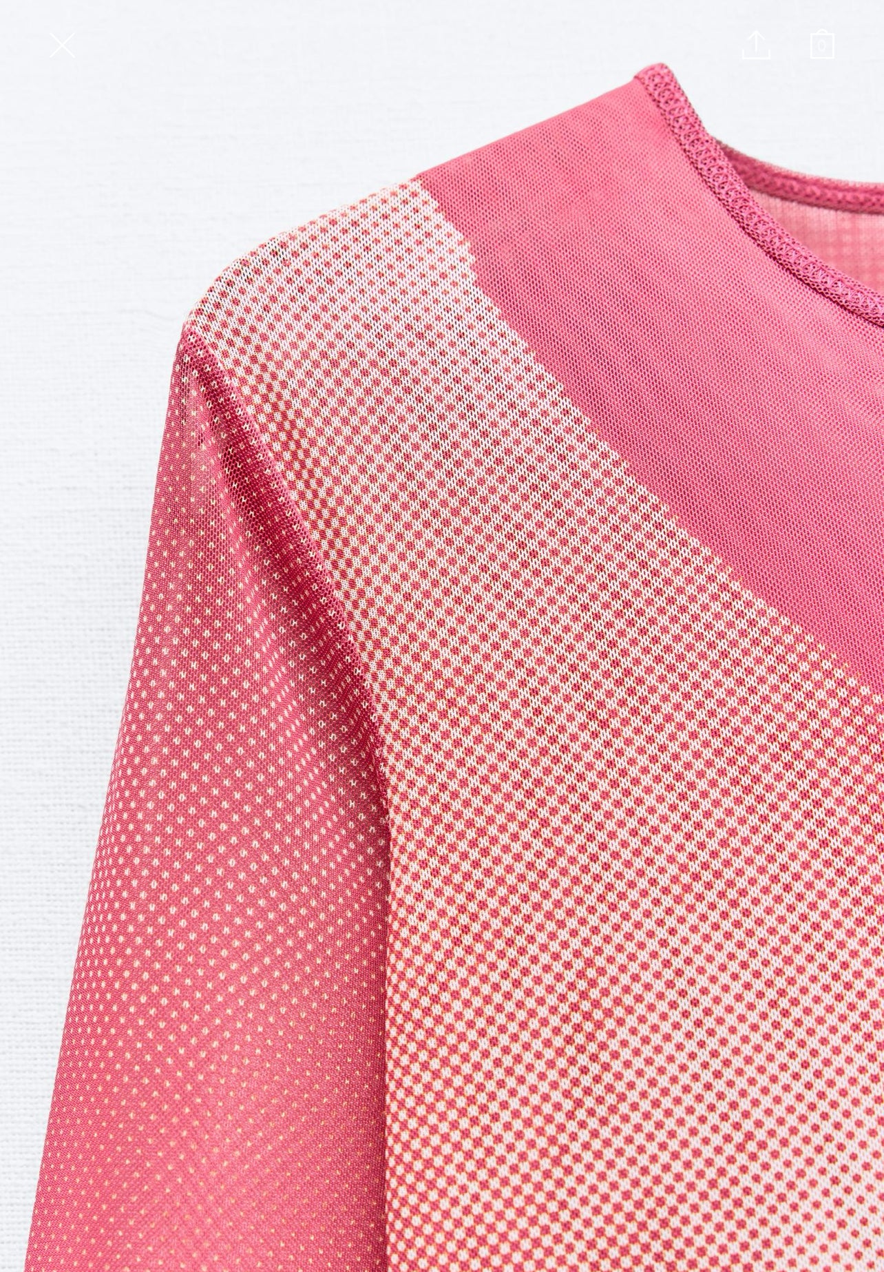 ZARA Printed Tulle Shirt