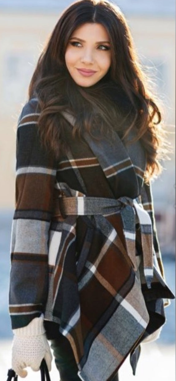 CHICWISH Prairie Check Raboto Coat