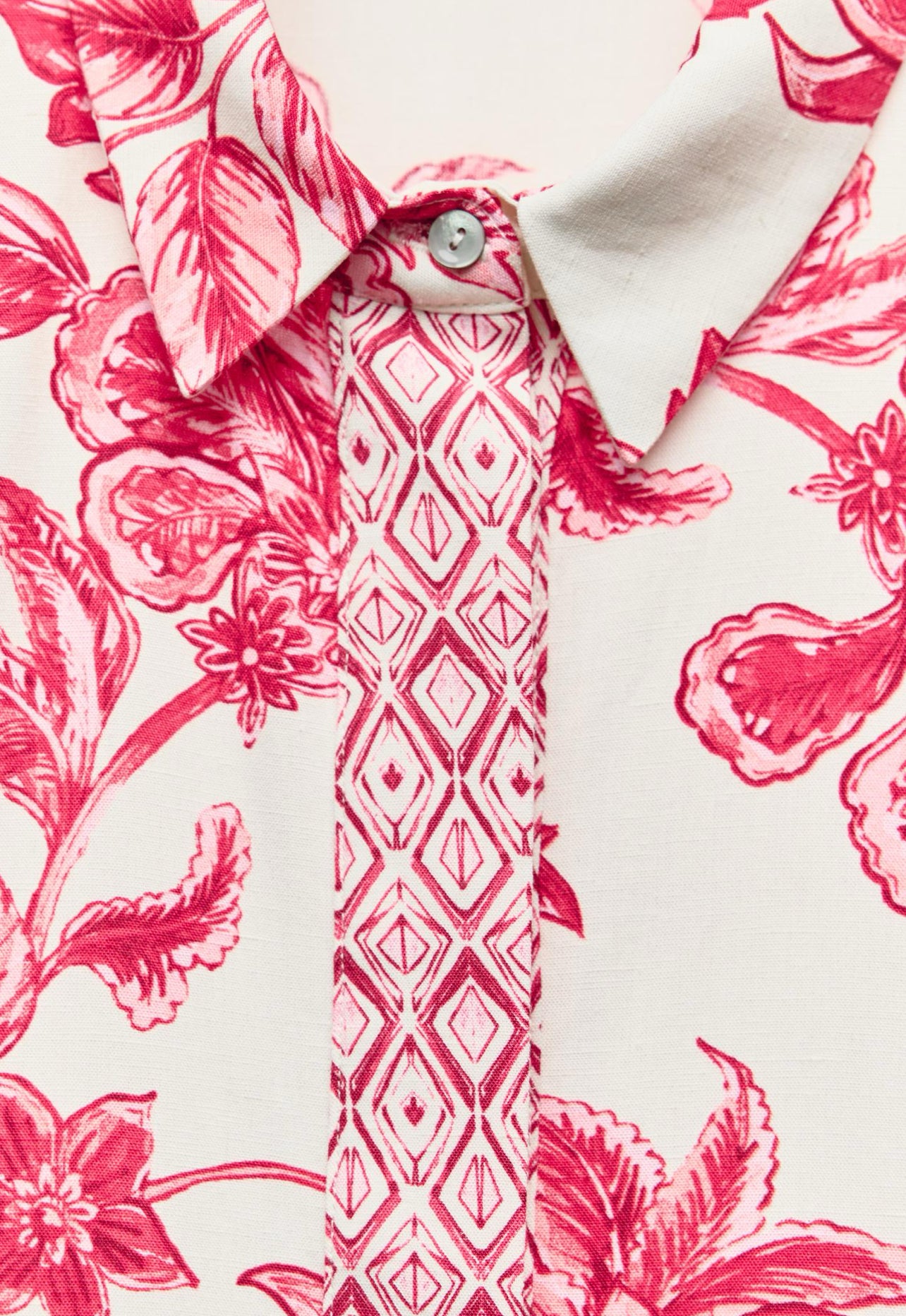 ZARA Grecian Floral Print Shirt