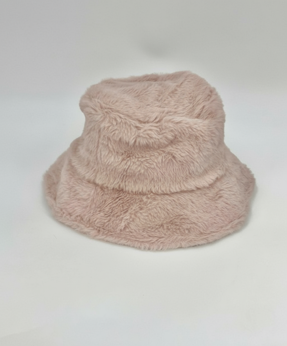 Nine West Reversible Plaid/Faux Fur Bucket Hat