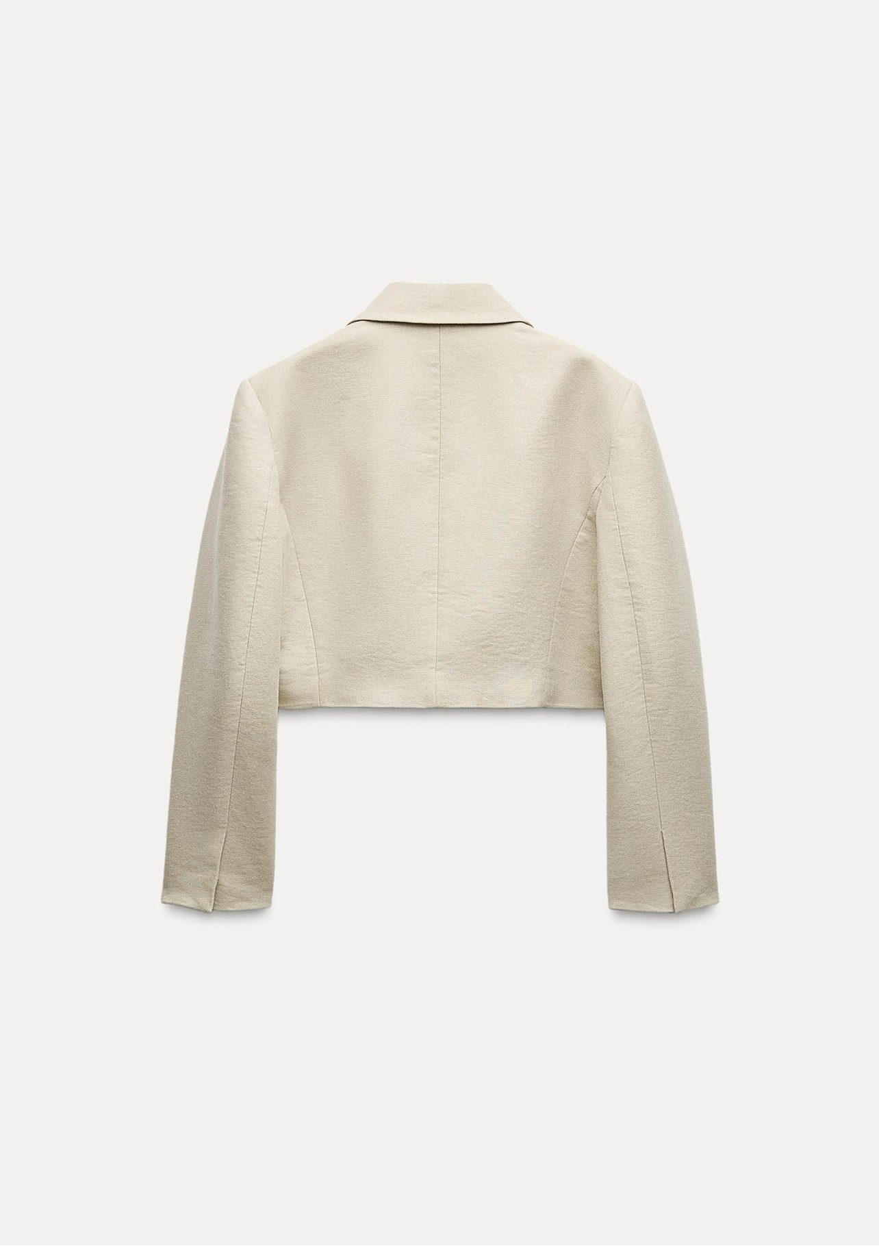 ZARA Linen Blend Cropped Blazer