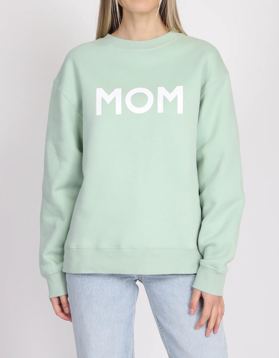 Brunnette The Label "MOM"Classic Crew Neck Sweatshirt |Sage